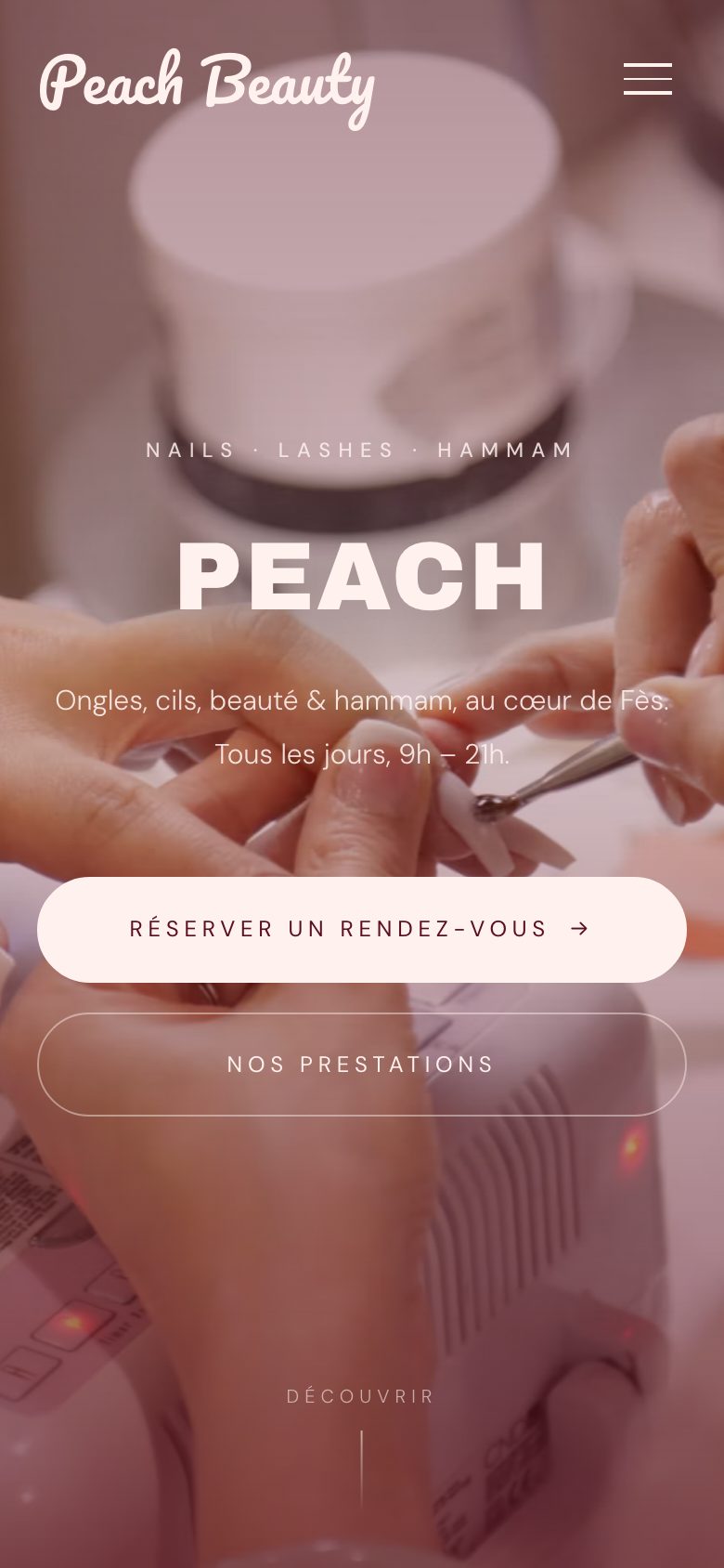 La page d'accueil du site